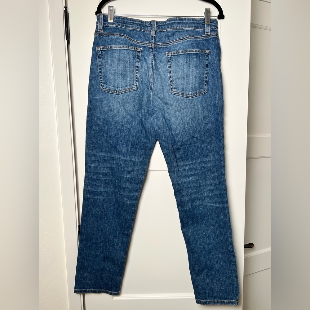Eileen Fisher Low Rise Organic Cotton Straight Leg Jeans (8) - Picture 2 of 3
